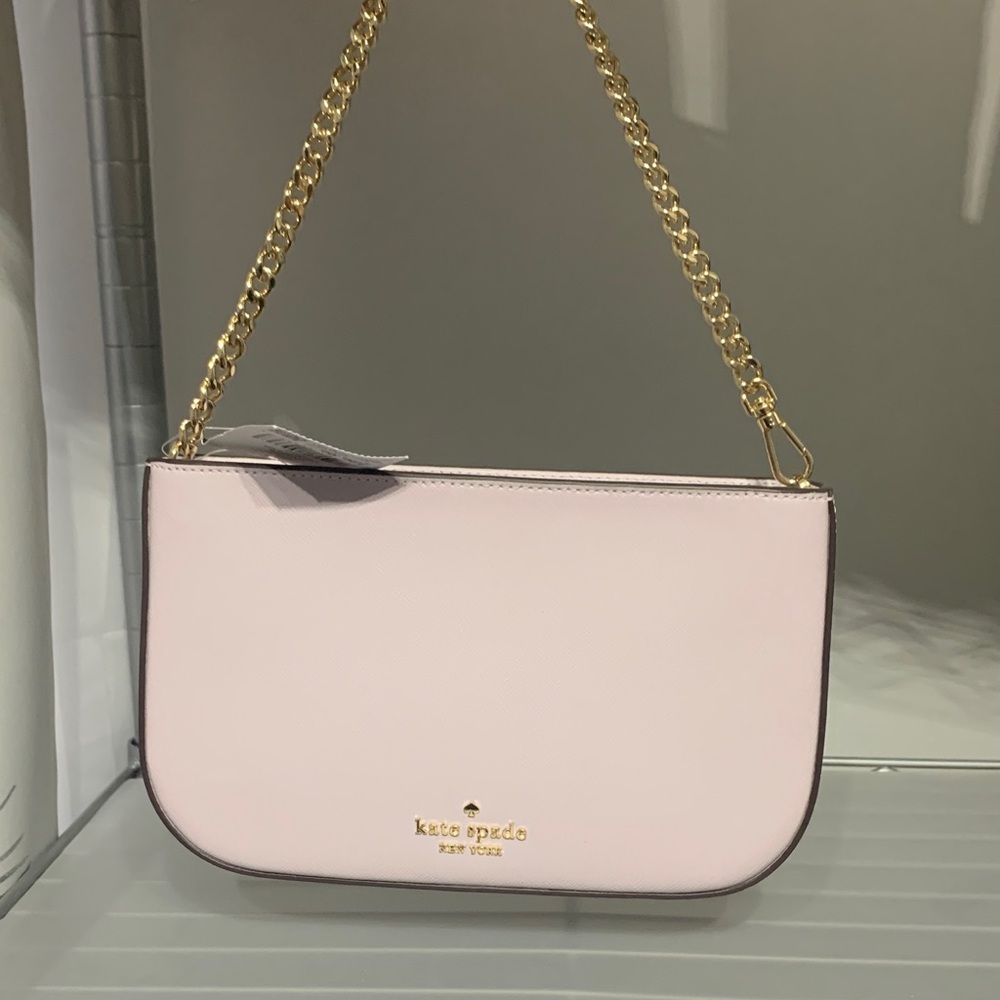 Kate Spade NWT Light Pink Shoulder Bag with Gold Chain